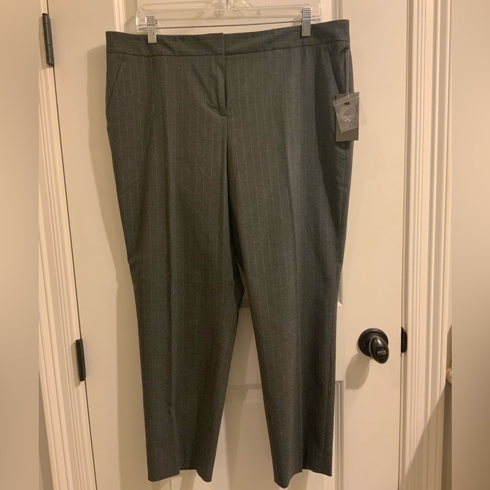 VINCE CAMUTO Grey pinstriped pants